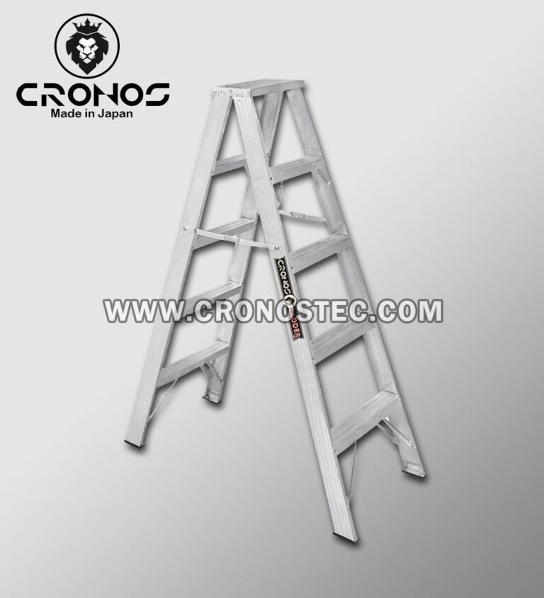 Escalera Tijera Doble Acceso De Aluminio 0.90 M/ 3 P.